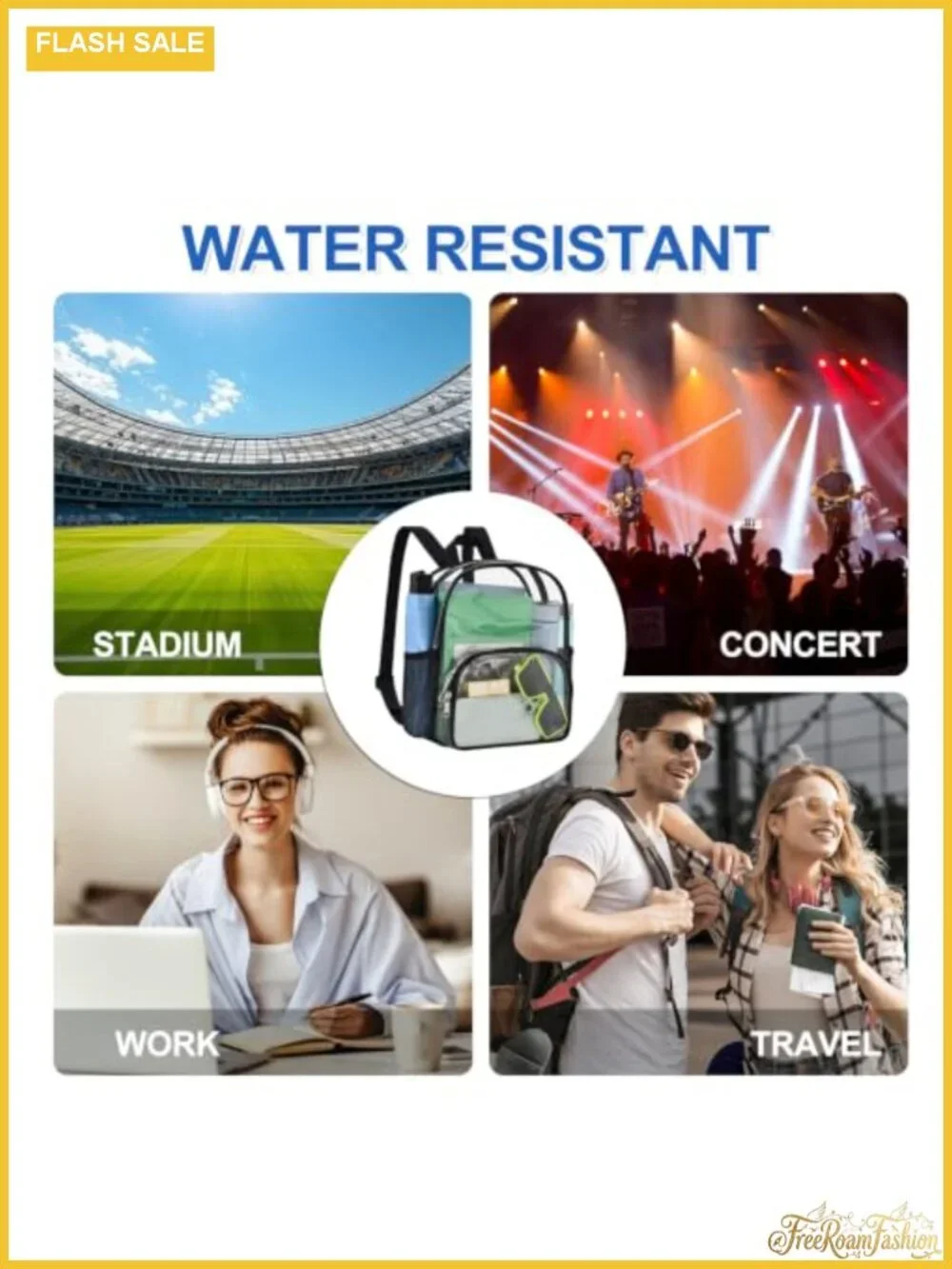 N/A clear backpack